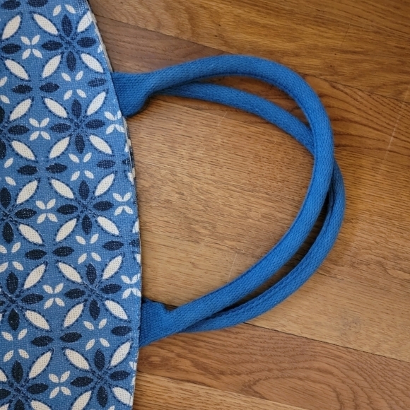 Large Handled Tote Printed Burlap Bag - Picture 8 of 11